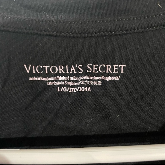Victoria secrets tshirt womens black size large - Picture 2 of 2